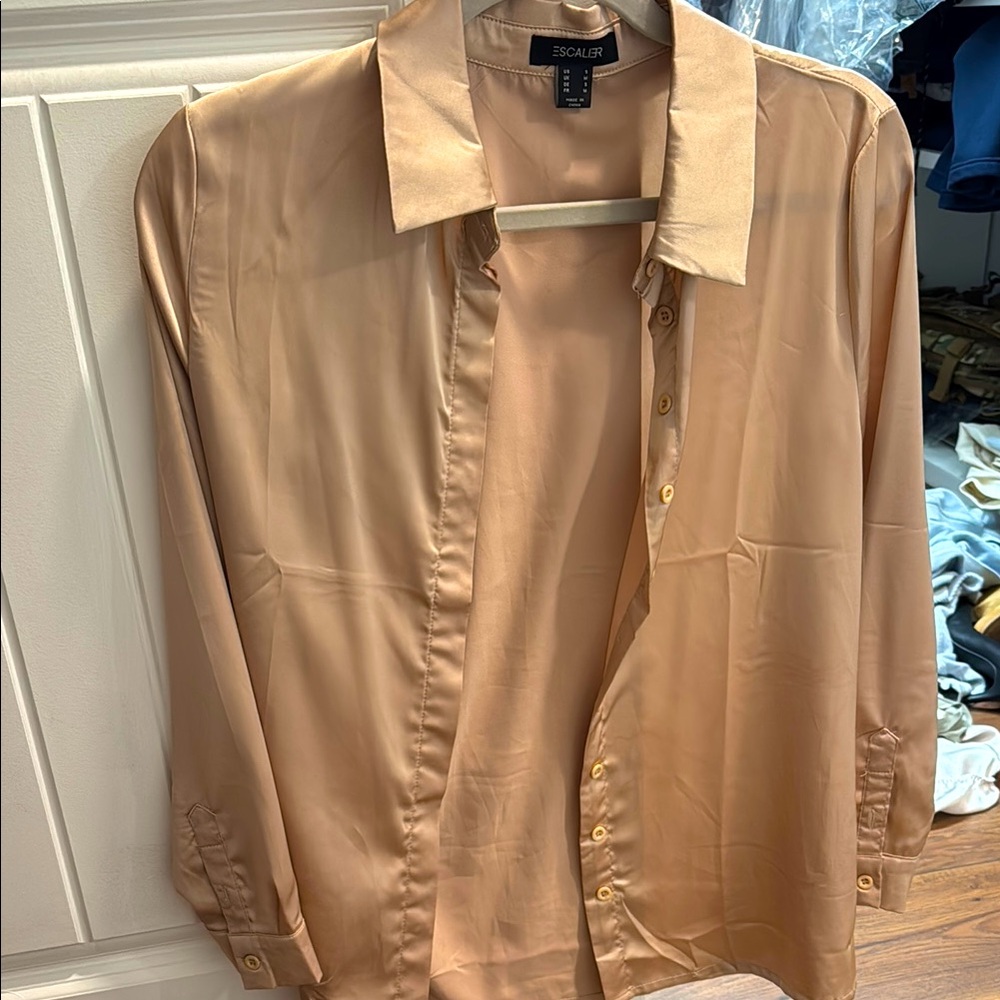 Women’s Satin Button Down Shirt